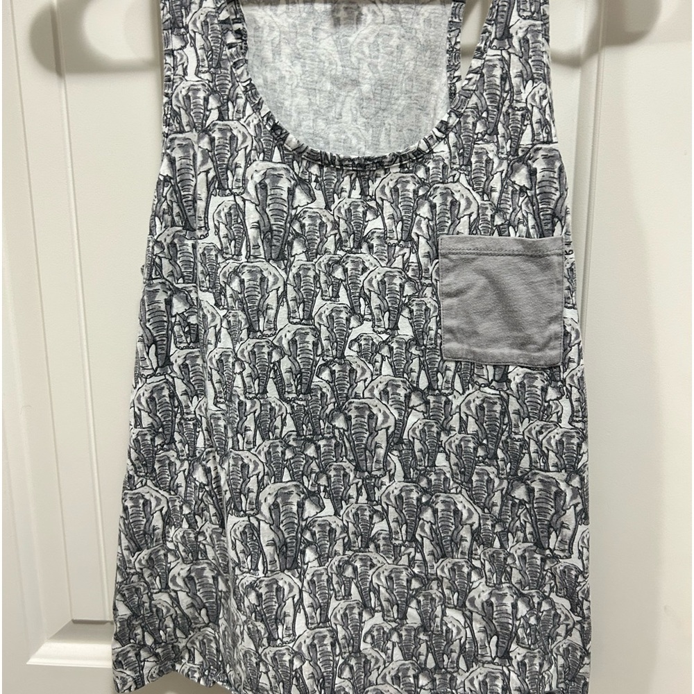 Racerback Elephant Print Tank